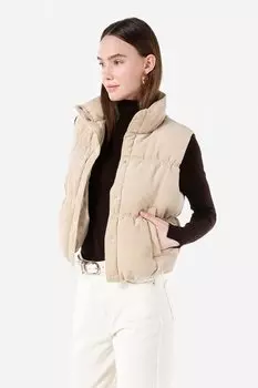 Джинсовый жилет с высоким воротником Colin'S, бежевый