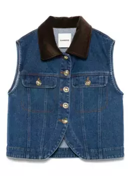 Джинсовый жилет SANDRO, синий