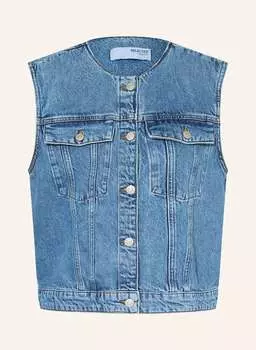 Джинсовый жилет Selected Femme, синий