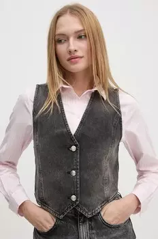 Джинсовый жилет Sisley, серый