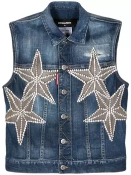 Джинсовый жилет Stary Night Dsquared2, синий