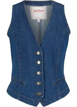 Джинсовый жилет стрейч John Baner Jeanswear, синий