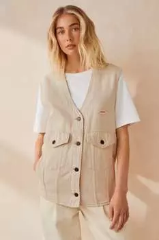 Джинсовый жилет Tineborow American Vintage, бежевый