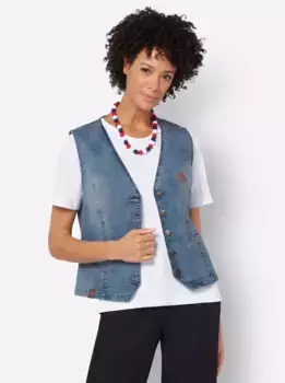 Джинсовый жилет в стиле casual Casual Looks, цвет Blue-Bleached