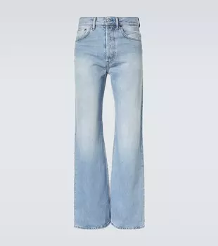 Джинсы 2021M с завышенной талией и широкими штанинами Acne Studios, светло-синий