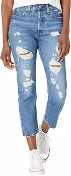 Джинсы 501 Crop Levi's, цвет Dark Indigo Destructed