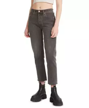 Джинсы 501 Cropped с прямыми штанинами и высокой посадкой Levi's, черный