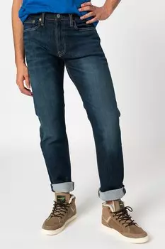 Джинсы 502 с зауженными штанинами и эффектом потертости Levi'S, синий