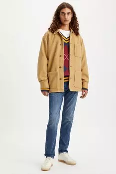 Джинсы 502 с зауженными штанинами и эффектом потертости Levi'S, синий