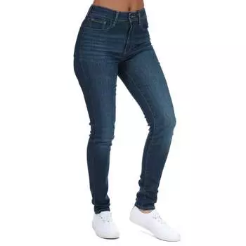 Джинсы 721 скинни женские с завышенной талией из джинсовой ткани Levis, синий