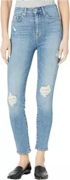 Джинсы 7 For All Mankind High-Waist Ankle Skinny in Sloane Vintage with Destroy, цвет Sloane Vintage with Destroy