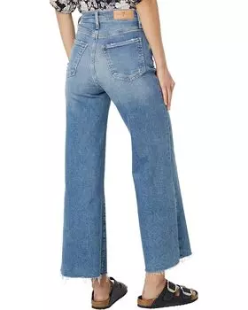 Джинсы 7 For All Mankind Ultra High-Rise Crop Jo with Cut Hem in Luxe Vintage Iris Blue, цвет Luxe Vintage Iris Blue