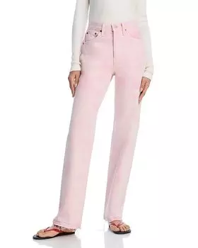 Джинсы 90-х с высокой посадкой и свободными штанинами Rosita Released RE/DONE, розовый