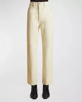 Джинсы Abigail прямого кроя Khaite, цвет Ivory Rigid