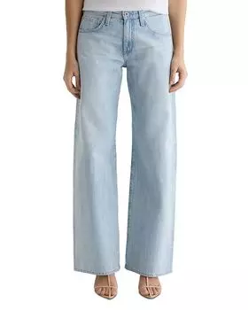 Джинсы Adria Low Rise Wide Leg с эффектом выгоревшего солнца AG, синий