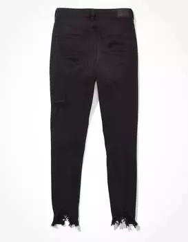 Джинсы AE Strigid Ripped Mom American Eagle Outfitters, цвет onyx black