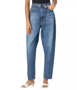 Джинсы AG Adriano Goldschmied, Renn High-Rise Barrel in Roseville