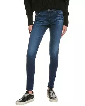 Джинсы AG Jeans Farrah 3 Year Highrise с высокой посадкой Узкие джинсы, синий
