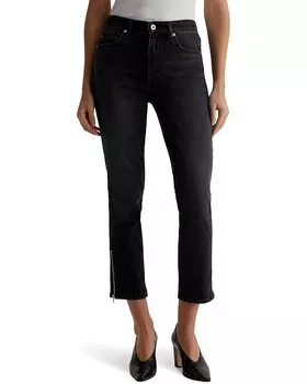 Джинсы AG Jeans Mari Mid-Rise Slim Straight Crop Jeans in Elixir, цвет Elixir