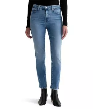 Джинсы AG Jeans Mari Mid-Rise Slim Straight Crop Jeans in 18 Years Avalon, цвет 18 Years Avalon