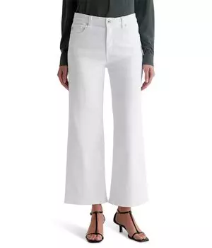 Джинсы AG Jeans Saige Mid-Rise Wide Leg Jeans in Gallery White, цвет Gallery White