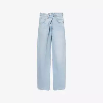 Джинсы Agolde Vana Fold с широкими штанинами, голубой