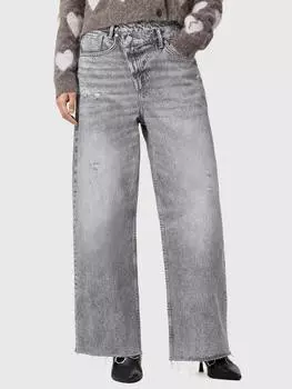 Джинсы aki crossover из органического хлопка rich jeans AllSaints, цвет Washed Grey
