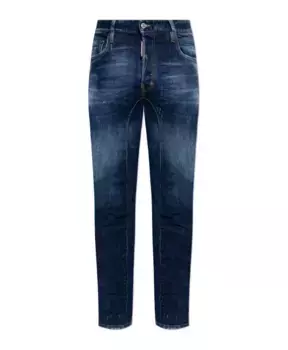 Джинсы аккуратные байкерские Dsquared2, синий