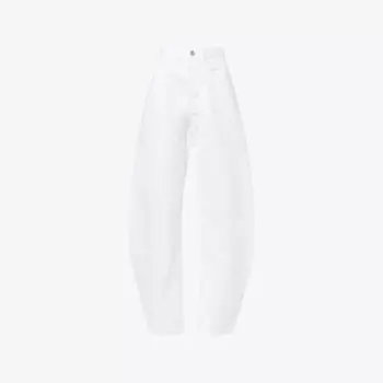 Джинсы Alaia с высокой посадкой и широкими штанинами, белый