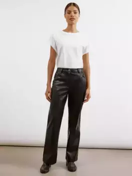 Джинсы Albaray Faux Leather, черный