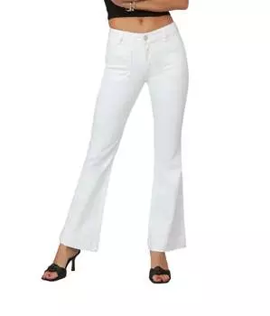 Джинсы Alice с высокой посадкой Flare, белые Lola Jeans