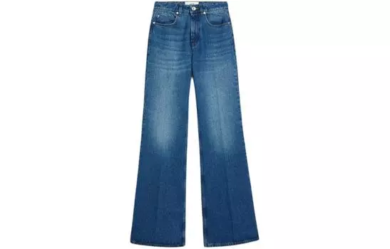 Джинсы Ami Paris с высокой талией и расклешенными штанинами AMIPARIS, Vintage Blue