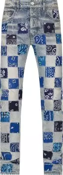 Джинсы Amiri Bandana Check Jean 'Clay Indigo/Blue', синий