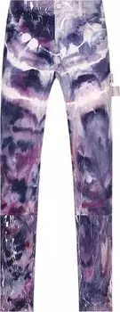 Джинсы Amiri Cracked Tie Dye Carpenter, фиолетовый