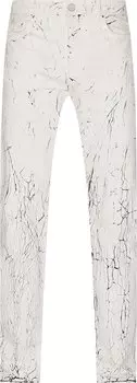 Джинсы Amiri Mud Crack Straight Jean 'Birch', белый