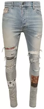 Джинсы Amiri Quad Artpatch Skinny Jean 'Antique Indigo', синий