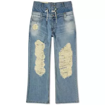 Джинсы Andersson Bell Beria String Double Waist, цвет Dusty Blue