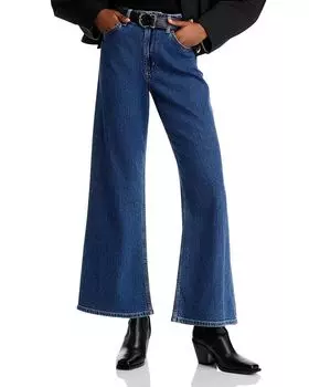 Джинсы Angelino High Rise Wide Leg в цвете Pebble Blue Rails, синий