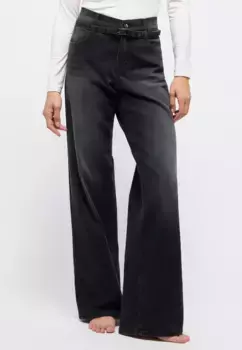 Джинсы ANGELS с 5 карманами "LIZ BELT", с поясом, антрацит