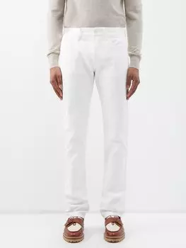 Джинсы anthony из органического хлопка прямого кроя Gabriela Hearst, белый