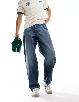 Джинсы антиоблегающего кроя со средней посадкой COLLUSION x014, после стирки