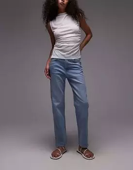 Джинсы ARKET Jade стретч узкие, светло-голубого цвета