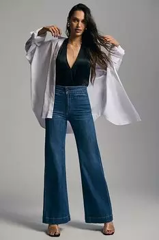 Джинсы ASKK NY Brighton с высокой посадкой и широкими штанинами, цвет mercury