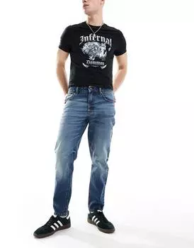 Джинсы Asos Design Classic Rigid, темно-синий