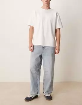 Джинсы ASOS DESIGN Horseshoe Fit светло-голубого цвета