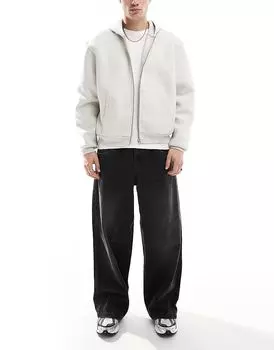 Джинсы ASOS DESIGN очень широкие, мешковатые, черного цвета с вытачками