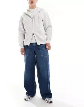 Джинсы ASOS DESIGN очень широкого кроя темно-синего цвета с боковыми карманами
