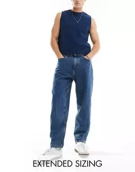 Джинсы Asos Design Oversized Tapered, светло-синий