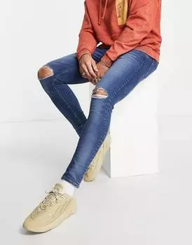 Джинсы ASOS DESIGN Power Stretch, темно-синий