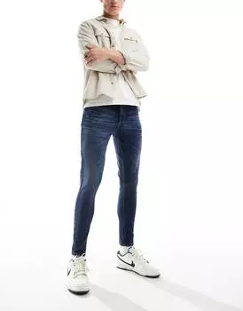 Джинсы Asos Design Spray With Power-stretch, синий